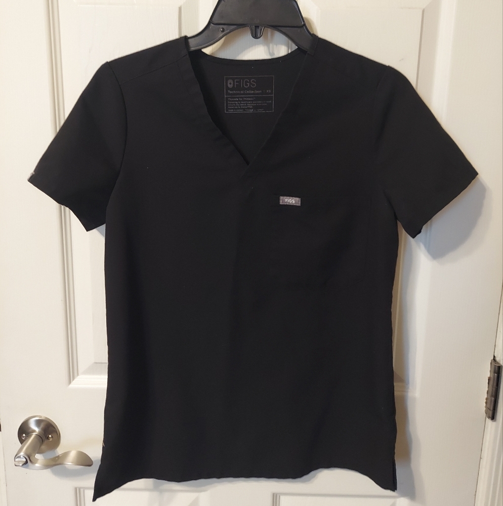 Figs Short Sleeve V-neck Scrub Top SzXS